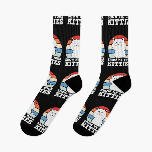 Item preview, Show Me Your Kitties Retro Cat Pun designed and sold by jonrdesign.