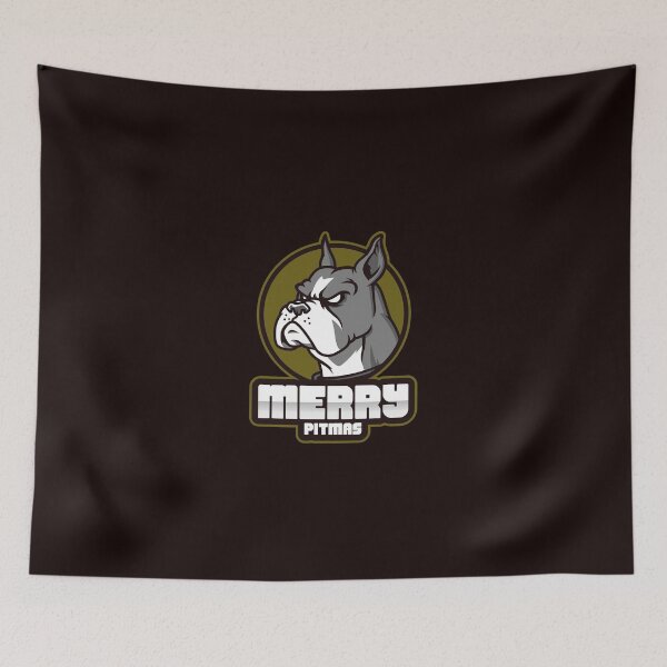 Item preview, Merry Pitmas Dog christmas design designed and sold by CoolSquidDesign.