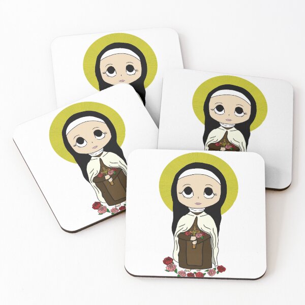 Item preview, Saint Therese Lisieux the Little Flower Cute Anime Chibi  designed and sold by TheCatholicLady.