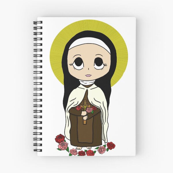 Item preview, Saint Therese Lisieux the Little Flower Cute Anime Chibi  designed and sold by TheCatholicLady.