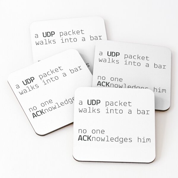 Item preview, Funny Programming Joke UDP Packet designed and sold by TheMattDesigns.