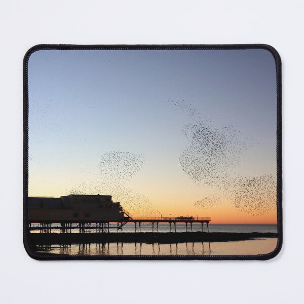 Item preview, Murmurations above Aberystwyth pier designed and sold by GreyFeatherPhot.