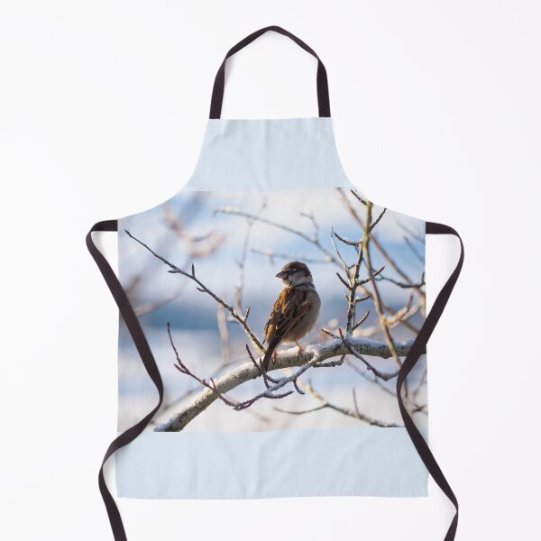 Item preview, House Sparrow ( Passer Domesticus ) in snowy tree designed and sold by emergentdesigns.