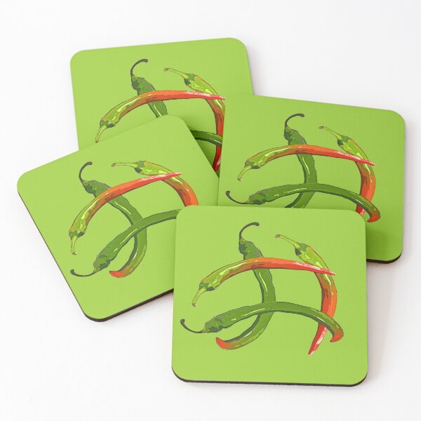 Item preview, Green and red pepper spice Abstract color designed and sold by artdragongift 15.