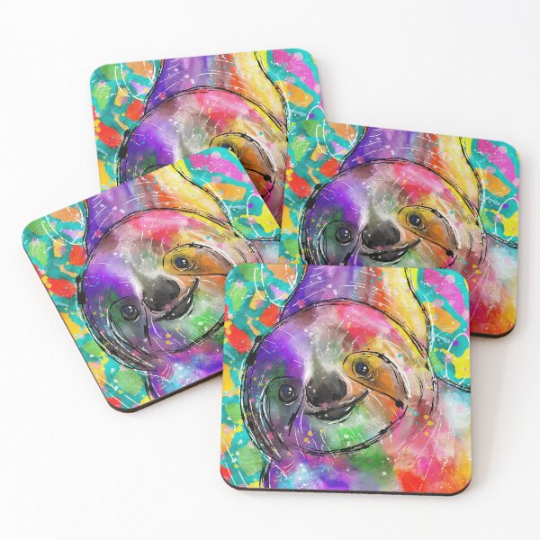 Item preview, Bright fun acrylic style sloth painting designed and sold by CharlieCreates.