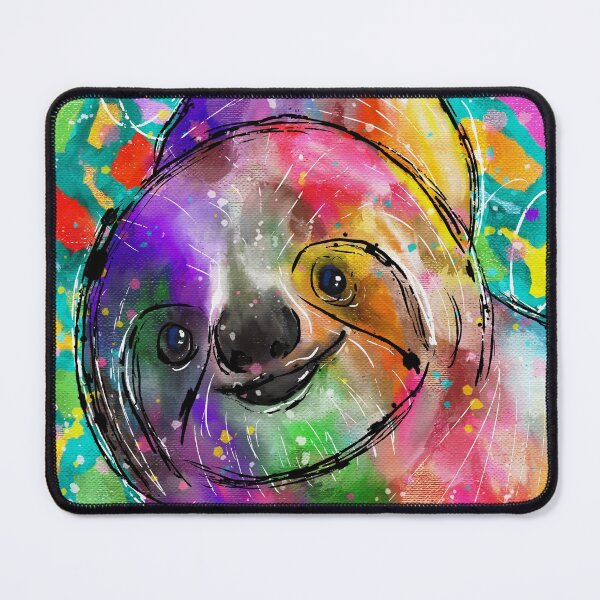Item preview, Bright fun acrylic style sloth painting designed and sold by CharlieCreates.