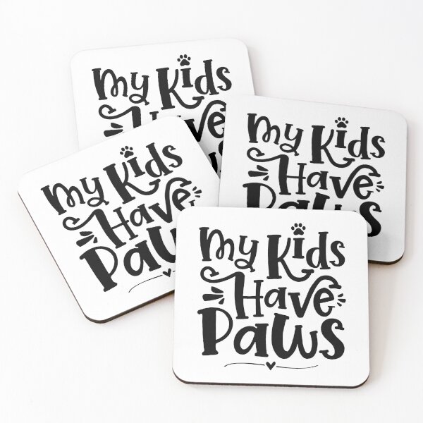 Item preview, My Kids Have Paws - Cute Dog Cat Paw Mom print designed and sold by theodoros20.