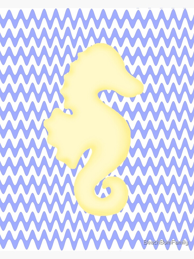 Yellow & Blue Seahorse by BeachBumFamily
