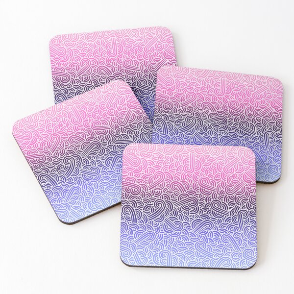 Item preview, Ombré omnisexual colours and white swirls doodles designed and sold by savousepate.