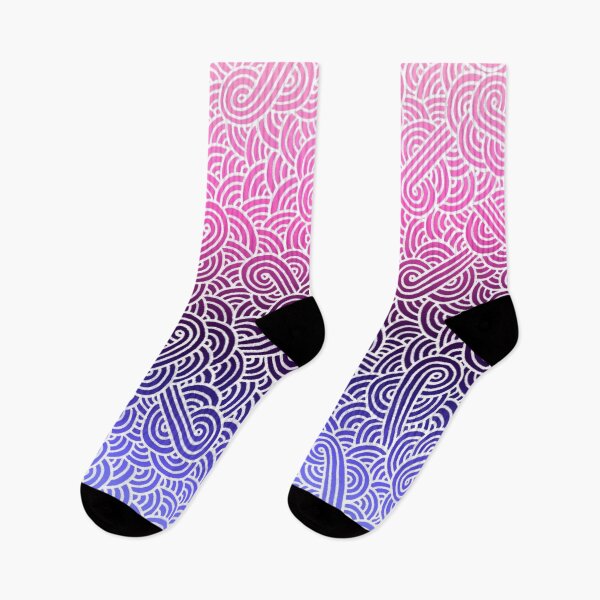 Item preview, Ombré omnisexual colours and white swirls doodles designed and sold by savousepate.