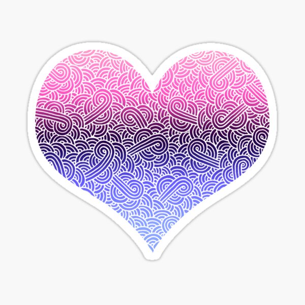 Ombré Omnisexual Colours And White Swirls Doodles Sticker For Sale By