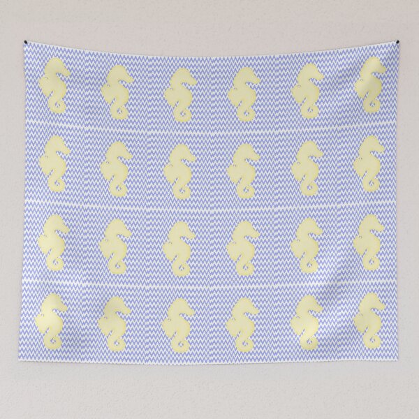 Item preview, Yellow & Blue Seahorse designed and sold by BeachBumFamily.