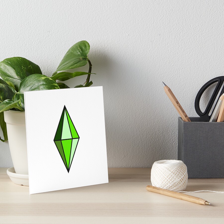 The Sims Plumbob Art Board Print For Sale By Snoopyslegacy Redbubble