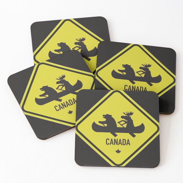 Item preview, Bear & Moose Novelty Canadian Road Sign Sticker designed and sold by TimoSteenbock.