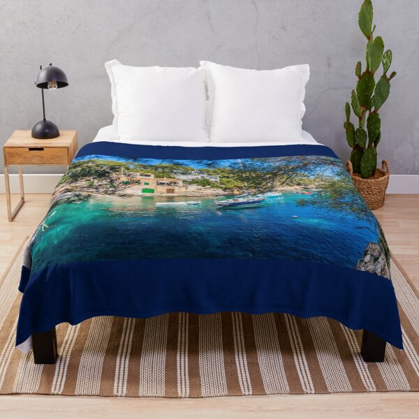 Item preview, Cala Figuera framed by trees, Mallorca, Spain designed and sold by Lyl Dil Creations.