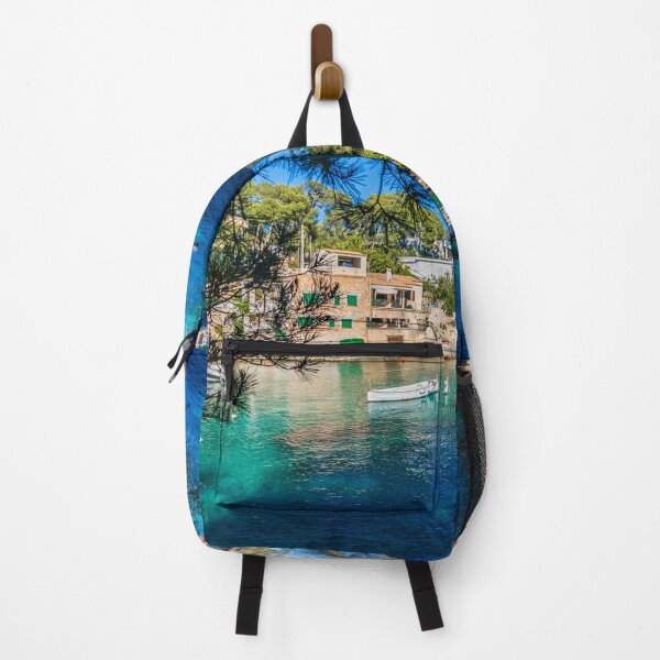 Item preview, Cala Figuera framed by trees, Mallorca, Spain designed and sold by Lyl Dil Creations.