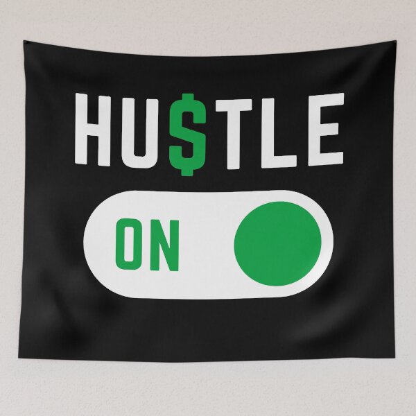 Item preview, HU$TLE ON green dollar sign designed and sold by KingsManKind.