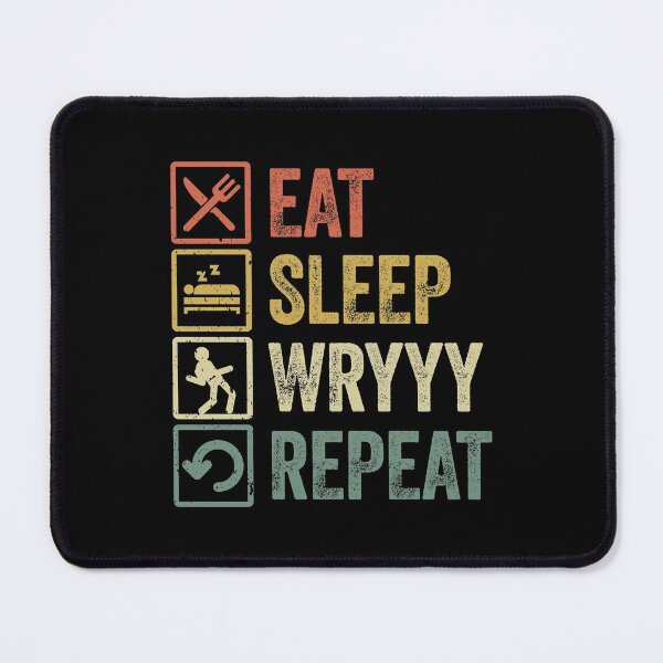 Item preview, Funny eat sleep wryyy repeat retro vintage gift designed and sold by HN-ART.