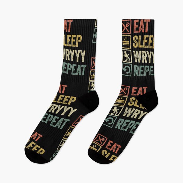 Item preview, Funny eat sleep wryyy repeat retro vintage gift designed and sold by HN-ART.