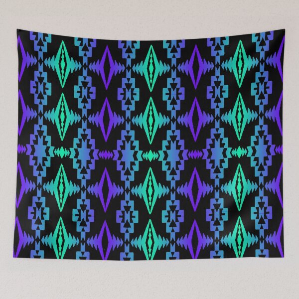 Item preview, Purple / Mint Green Gradient Native Print designed and sold by JMWCD.
