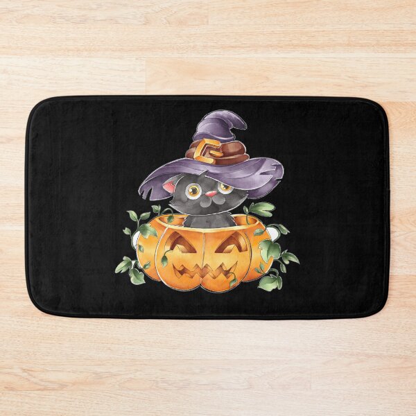 Item preview, halloween cat and pumpkin designed and sold by bisly.