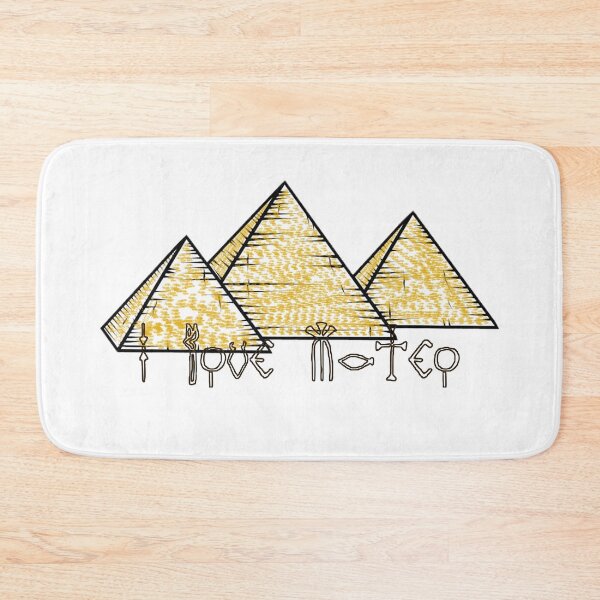 Item preview, " I Love Mateo " In Hieroglyphics / Egyptian Hieroglyphics And Pyramids / Valentines Day New Year Birthday And Christmas Gift For Your Lover designed and sold by Man Of Pixels.