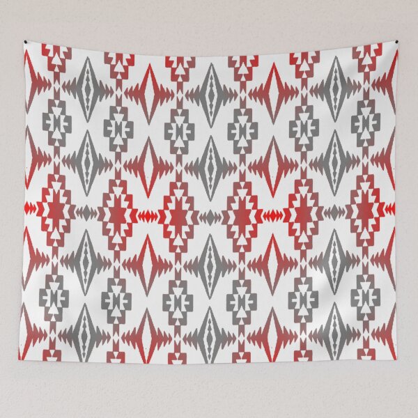 Item preview, Red / Grey / White Gradient Native Print designed and sold by JMWCD.