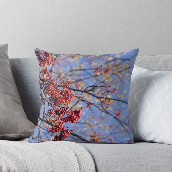 Item preview, ripe red rowan berries on branches in autumn  designed and sold by mrivserg.