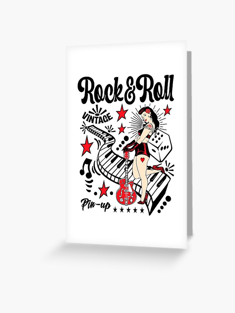 Rockabilly Pin Up Girl Sock Hop Rocker Vintage Classic Rock and