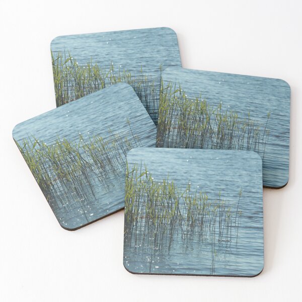 Item preview, young green reed stalks grown in shallow water  designed and sold by mrivserg.