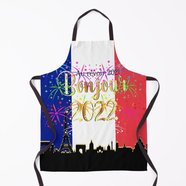 Item preview, Au revoir 2021 Bonjour 2022 Goodbye 2021 Hello 2022 French Flag Paris Skyline. designed and sold by BleuSky.