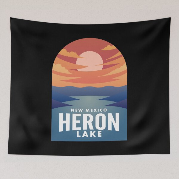 Item preview, Heron Lake NM Retro Sunset designed and sold by HalpinDesign.
