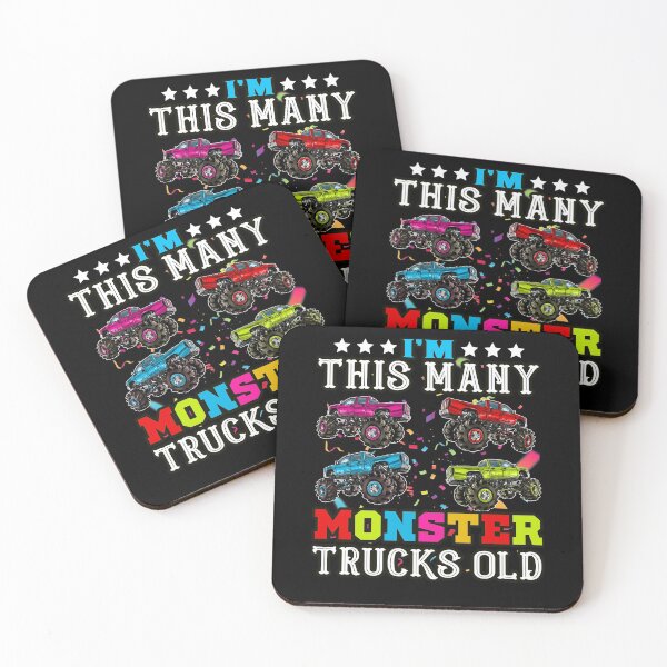 Item preview, Kids I'm This Many Monster Trucks Old 4th Birthday Shirt Boy Gift designed and sold by moonligh1996.