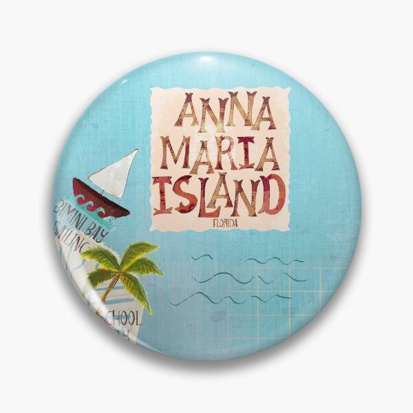 Item preview, Anna Maria Island Florida // diseño y patrón de mapa de isla personalizado designed and sold by Bridgett3602.
