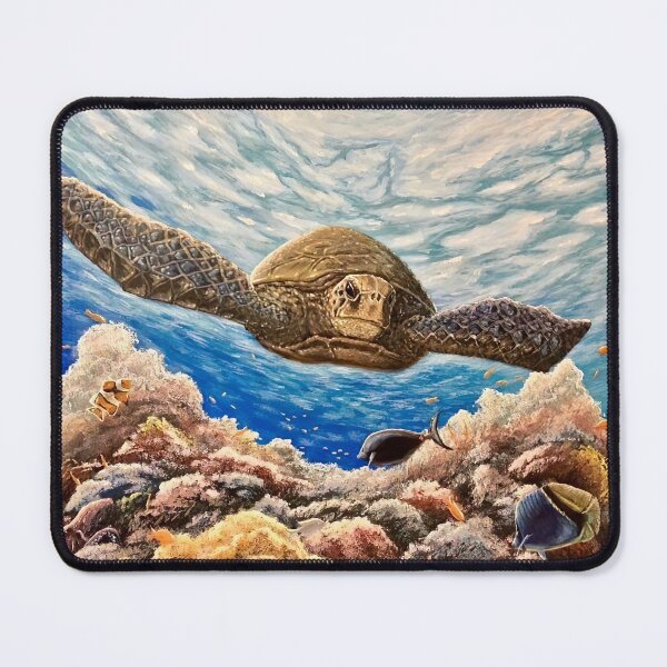 Item preview, Sea turtle underwater, Sea turtle art, Sea turtle painting, Sea turtle wall art, sea turtle wall decor, Sea turtle decor designed and sold by SunscapesArt.