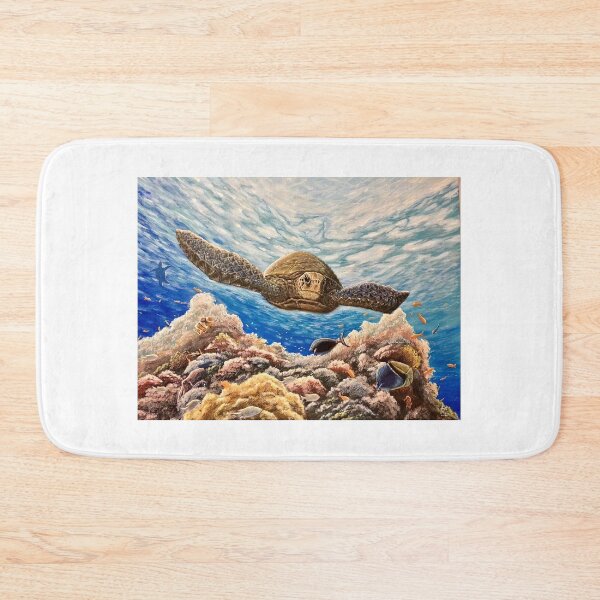 Item preview, Sea turtle underwater, Sea turtle art, Sea turtle painting, Sea turtle wall art, sea turtle wall decor, Sea turtle decor designed and sold by SunscapesArt.