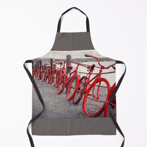 Item preview, Red bikes at Lake Taupo, selective colors designed and sold by Lyl Dil Creations.