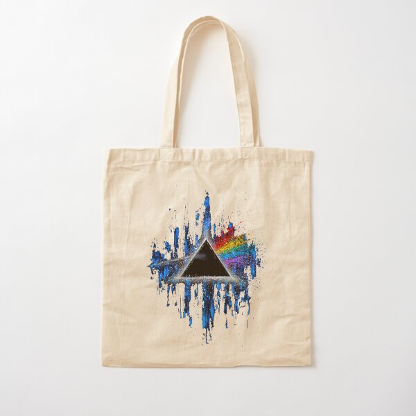Pink Floyd Dark Side Of The Moon Black Tote Shopping Reusable Green Bag Official 