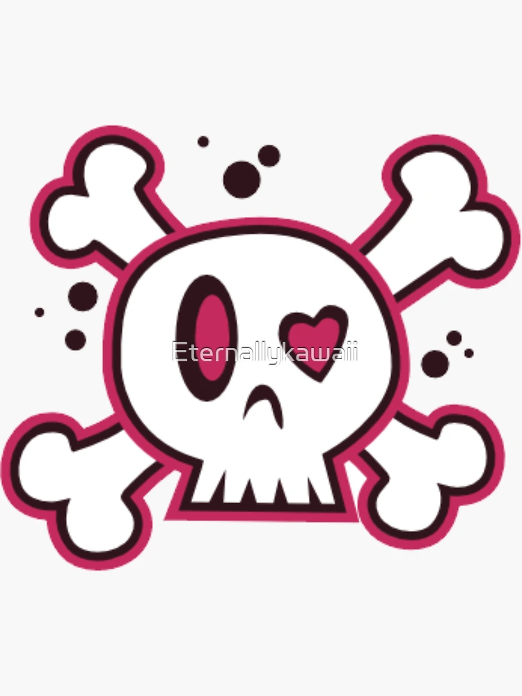 Goth scene emo skull skeletons Pin for Sale by Eternallykawaii