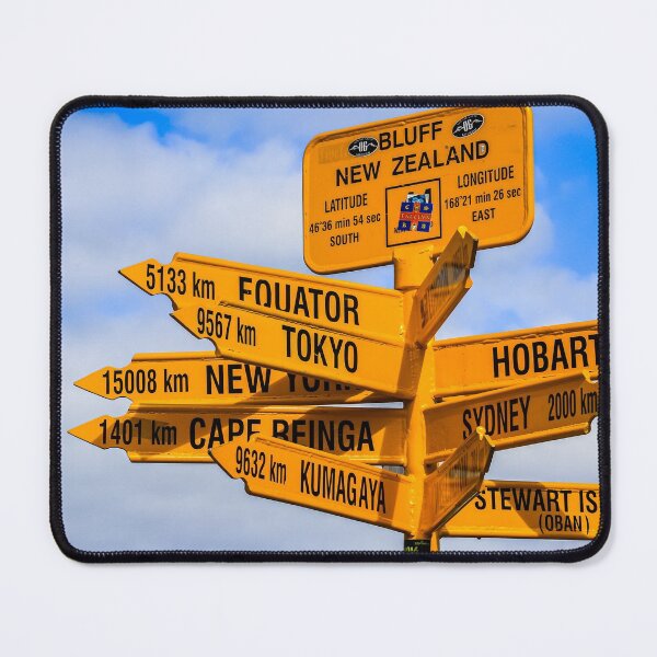 Item preview, The end of the road - signpost at Stirling Point, Bluff, New Zealand designed and sold by Lyl Dil Creations.