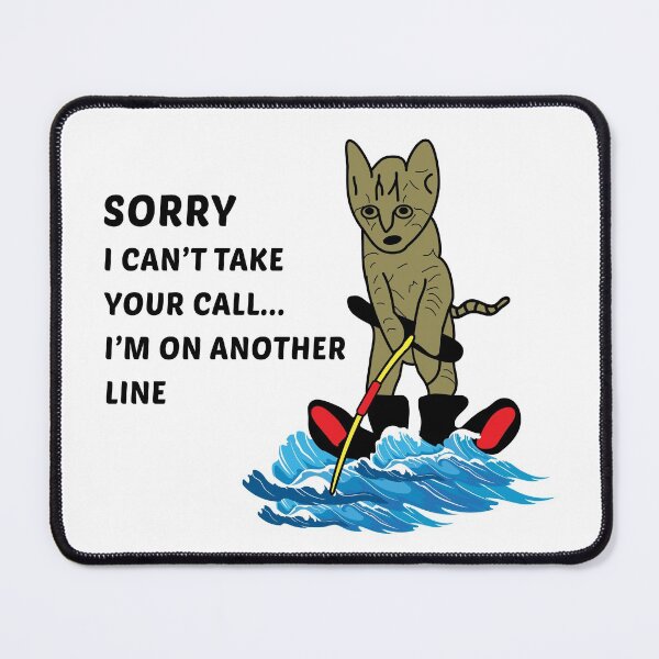 Item preview, Water Skiing Ski Cat Pet Lovers Funny Meme designed and sold by TastefulTees.