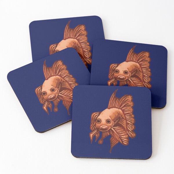 Item preview, Strange fish - golden siamese fighting fish designed and sold by SubmergeArt.