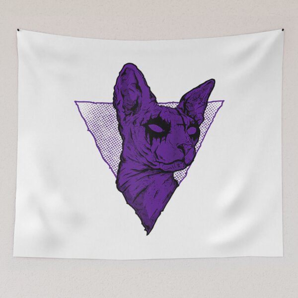 Item preview, Death Metal Satanic Sphynx Cat Pastel Goth Sphynx Cat designed and sold by keithldavis.