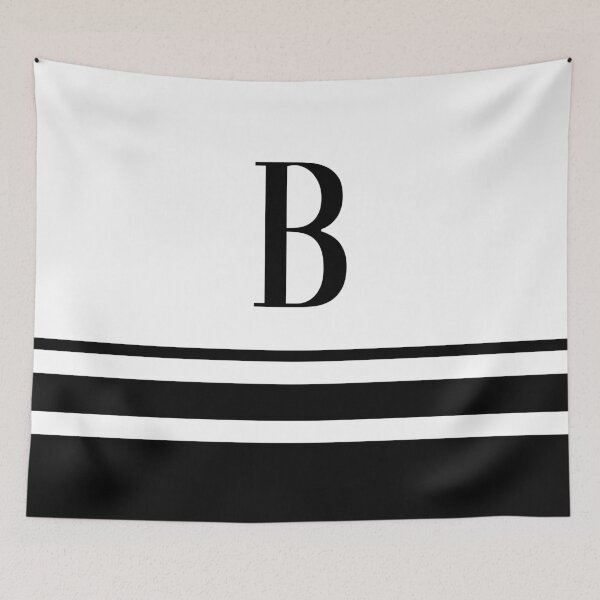 Item preview, Black Stripes Initial Letter B designed and sold by TimelessChic.