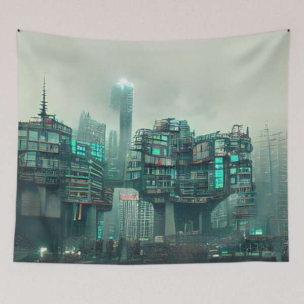Item preview, Dystopian Architecture in Cyberpunk Style designed and sold by Arkneer.