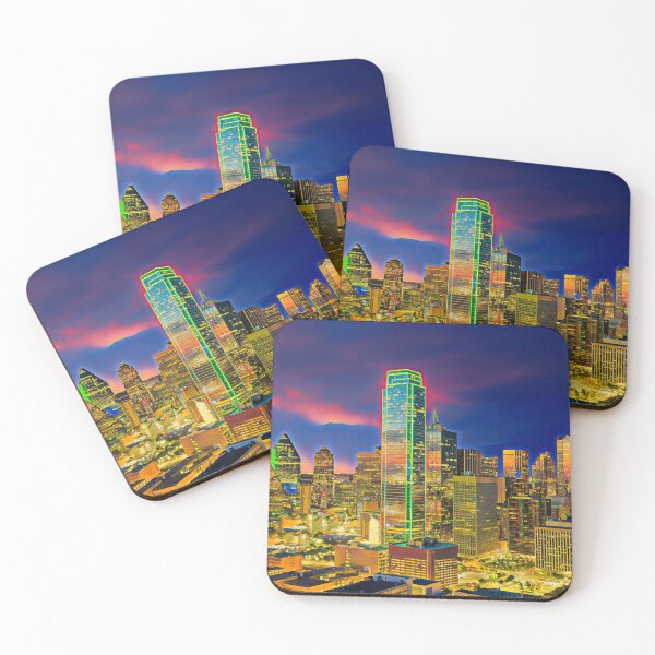 Item preview, Dallas at Night, Texas designed and sold by Sofia-Draws.