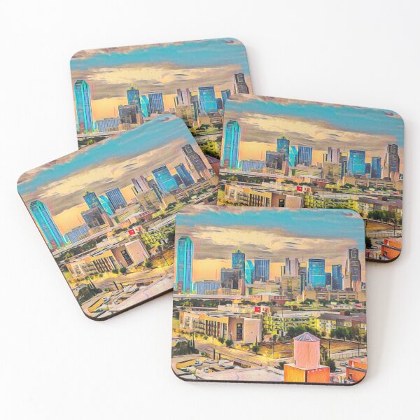 Item preview, Dallas Cityscape Texas designed and sold by Sofia-Draws.