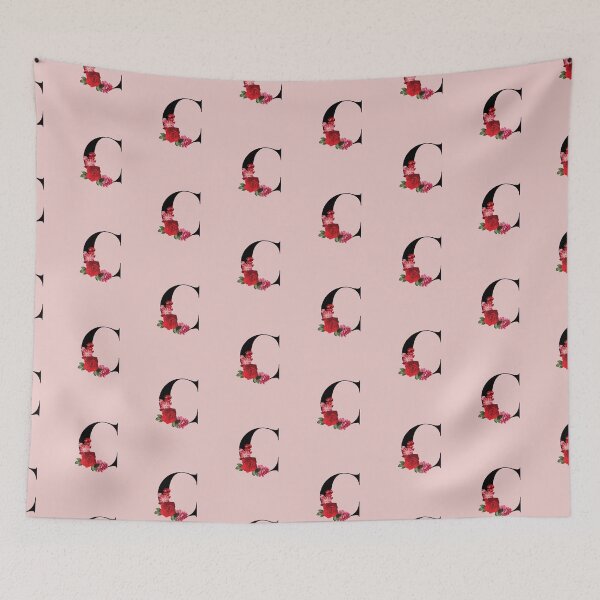Item preview,  black Floral Letter C | English Alphabet Series  designed and sold by BYNANA80.