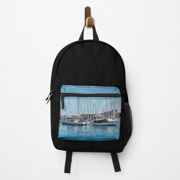 Item preview, Sailboats in Old Harbor, Barcelona Spain designed and sold by Andreea Eva Herczegh.