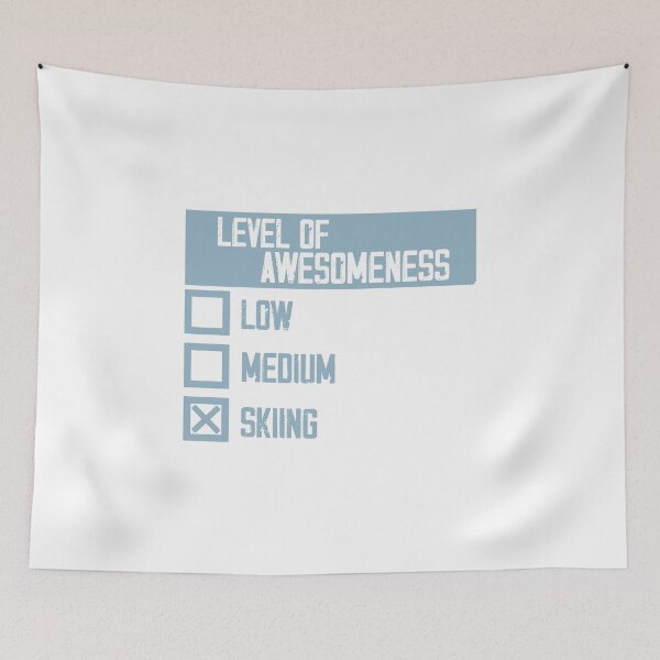 Item preview, Level of Awesomeness Low Medium Skiing designed and sold by ErmessThiings.